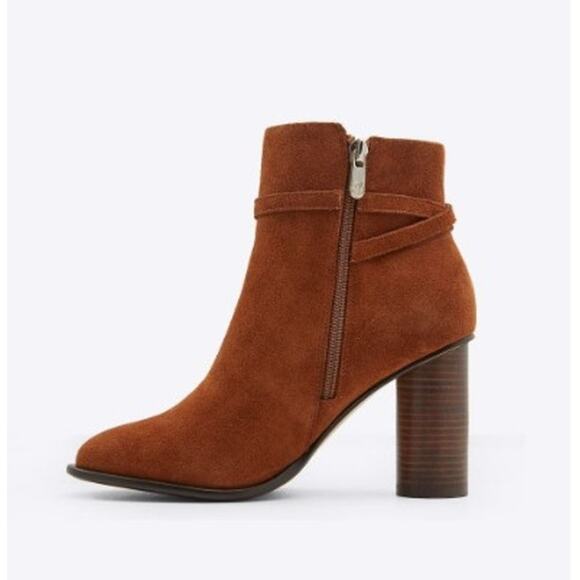 DRAPER JAMES Womens Tegan Ankle Boot Size 8 Cognac Brown Leather NWOB - Picture 2 of 11